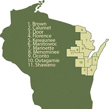 Map of Wisconsin