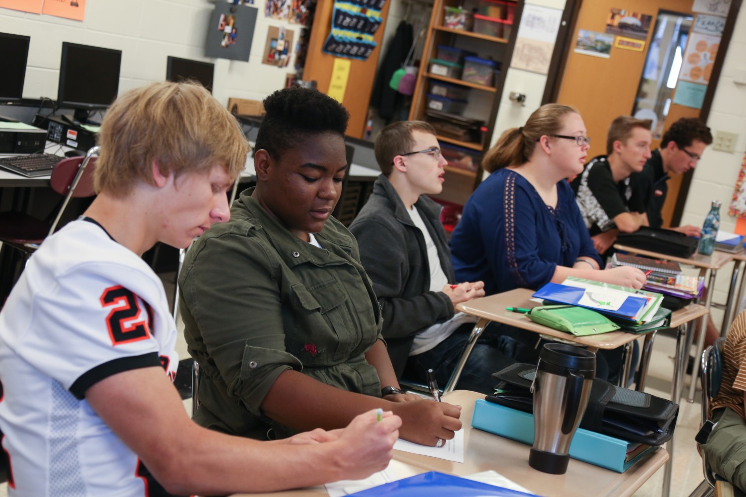 CCIHS students in high school classroom