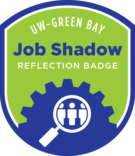 Job Shadow Reflection Badge example