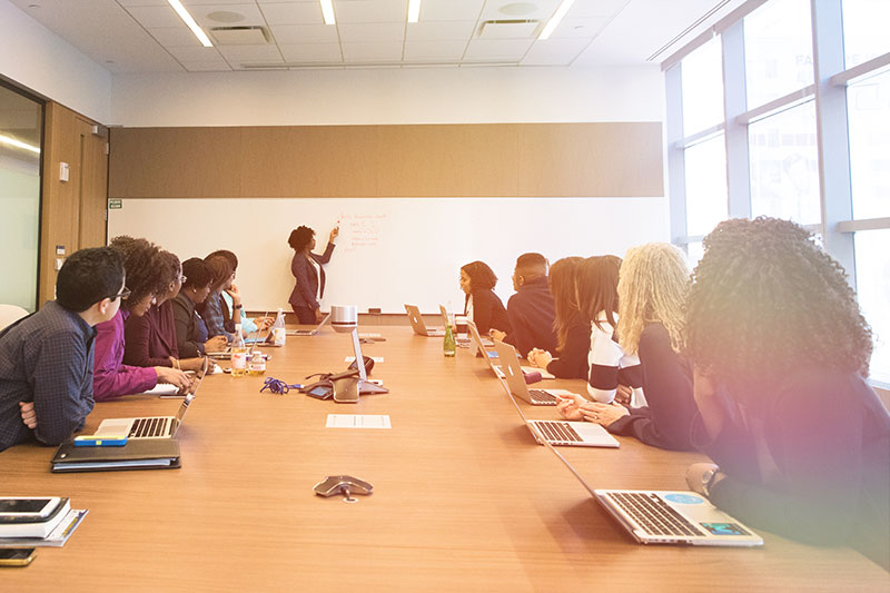 Business team meeting in a boardroom
