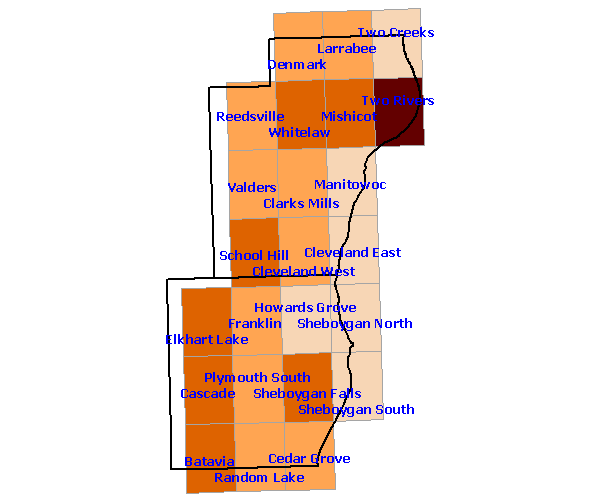 Confirmed Species Region 16 Map