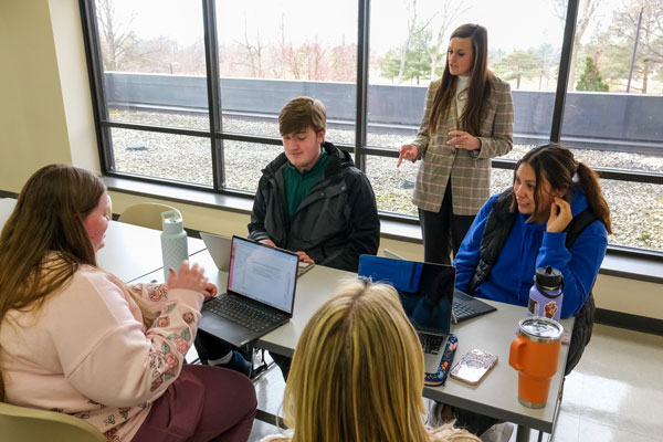 Student teaching teaching class