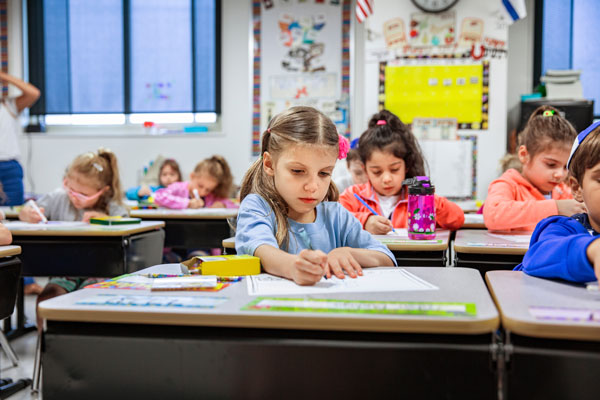 Young children in classroom